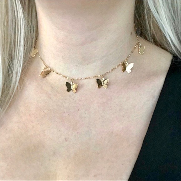 Butterfly Necklace, Dragonfly, Insect, Bee, Flower - Picture 2 of 9